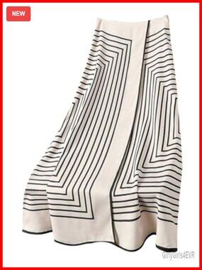 Wrap Maxi Long Skirt High Waisted A-Line Wear to Work